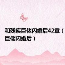 和残疾巨佬闪婚后42章（和残疾巨佬闪婚后）