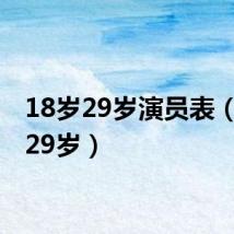 18岁29岁演员表（18岁29岁）