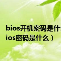 bios开机密码是什么（bios密码是什么）