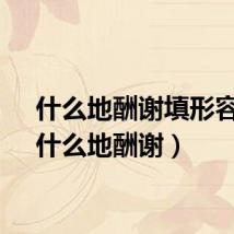什么地酬谢填形容词（什么地酬谢）