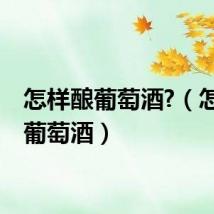 怎样酿葡萄酒?（怎样酿葡萄酒）