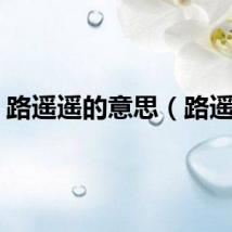 路遥遥的意思（路遥遥）