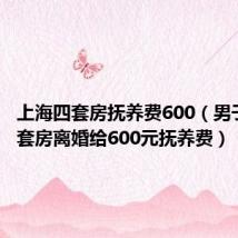 上海四套房抚养费600(男子上海4套房离婚给600元抚养费)