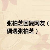 张柏芝回复网友（网友偶遇张柏芝）