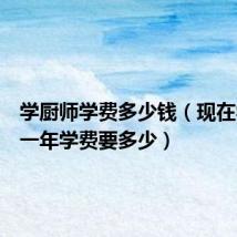 学厨师学费多少钱(现在学厨师一年学费要多少)
