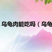 乌龟肉能吃吗（乌龟肉）
