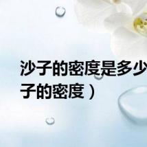 沙子的密度是多少（沙子的密度）