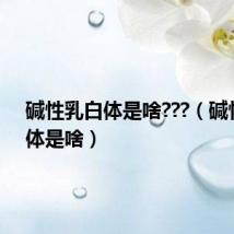 碱性乳白体是啥???(碱性乳白体是啥)