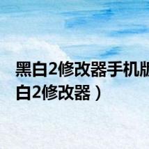 黑白2修改器手机版(黑白2修改器)