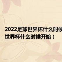 2022足球世界杯什么时候开始（世界杯什么时候开始）