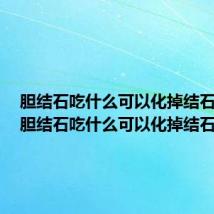 胆结石吃什么可以化掉结石图片(胆结石吃什么可以化掉结石)