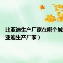 比亚迪生产厂家在哪个城市(比亚迪生产厂家)