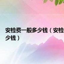 安检费一般多少钱(安检门要多少钱)