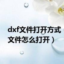 dxf文件打开方式（dxf文件怎么打开）