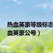 热血英豪等级标志（热血英豪公号）