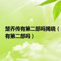 楚乔传有第二部吗揭晓(楚乔传有第二部吗)