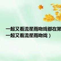 一起又看流星雨吻戏都在第几集（一起又看流星雨吻戏）