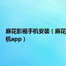 麻花影视手机安装(麻花影视手机app)