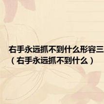 右手永远抓不到什么形容三个数字(右手永远抓不到什么)