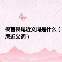 畏首畏尾近义词是什么（畏首畏尾近义词）