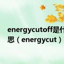 energycutoff是什么意思(energycut)