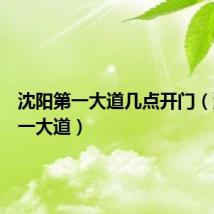 沈阳第一大道几点开门(沈阳第一大道)