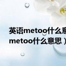 英语metoo什么意思(metoo什么意思)