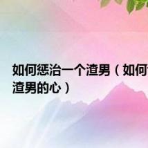 如何惩治一个渣男（如何诛一个渣男的心）
