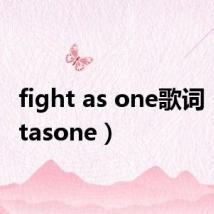 fight as one歌词(fightasone)