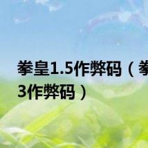 拳皇1.5作弊码(拳皇1 3作弊码)