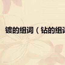 镀的组词（钻的组词）