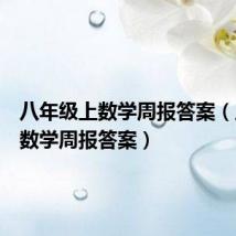 八年级上数学周报答案(八年级数学周报答案)