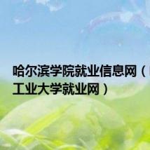 哈尔滨学院就业信息网(哈尔滨工业大学就业网)