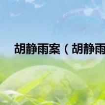 胡静雨案（胡静雨）