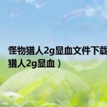 怪物猎人2g显血文件下载（怪物猎人2g显血）