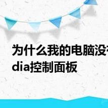 为什么我的电脑没有nvidia控制面板