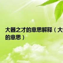 大器之才的意思解释(大器之才的意思)
