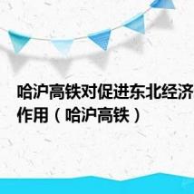 哈沪高铁对促进东北经济发展的作用(哈沪高铁)