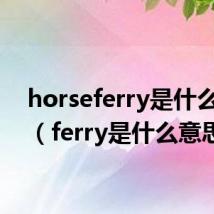 horseferry是什么意思(ferry是什么意思)
