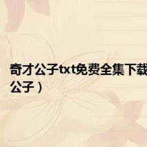 奇才公子txt免费全集下载(奇才公子)