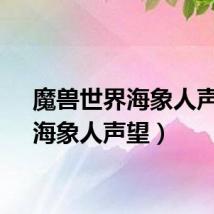 魔兽世界海象人声望（海象人声望）