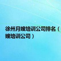 徐州月嫂培训公司排名(徐州月嫂培训公司)
