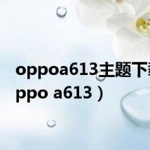 oppoa613主题下载（oppo a613）