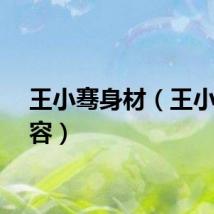 王小骞身材（王小骞整容）
