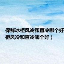 保鲜冰柜风冷和直冷哪个好(保鲜柜风冷和直冷哪个好)