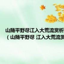 山随平野尽江入大荒流赏析这句话(山随平野尽 江入大荒流赏析)