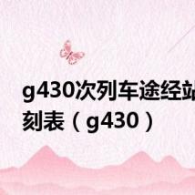 g430次列车途经站点时刻表(g430)