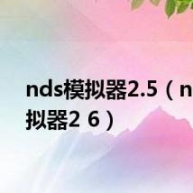 nds模拟器2.5(nds模拟器2 6)