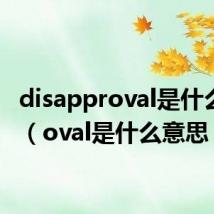 disapproval是什么意思(oval是什么意思)