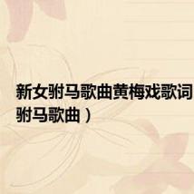 新女驸马歌曲黄梅戏歌词(新女驸马歌曲)